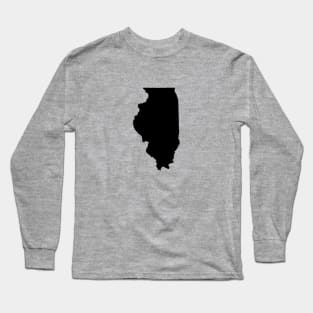 Illinois Black Long Sleeve T-Shirt